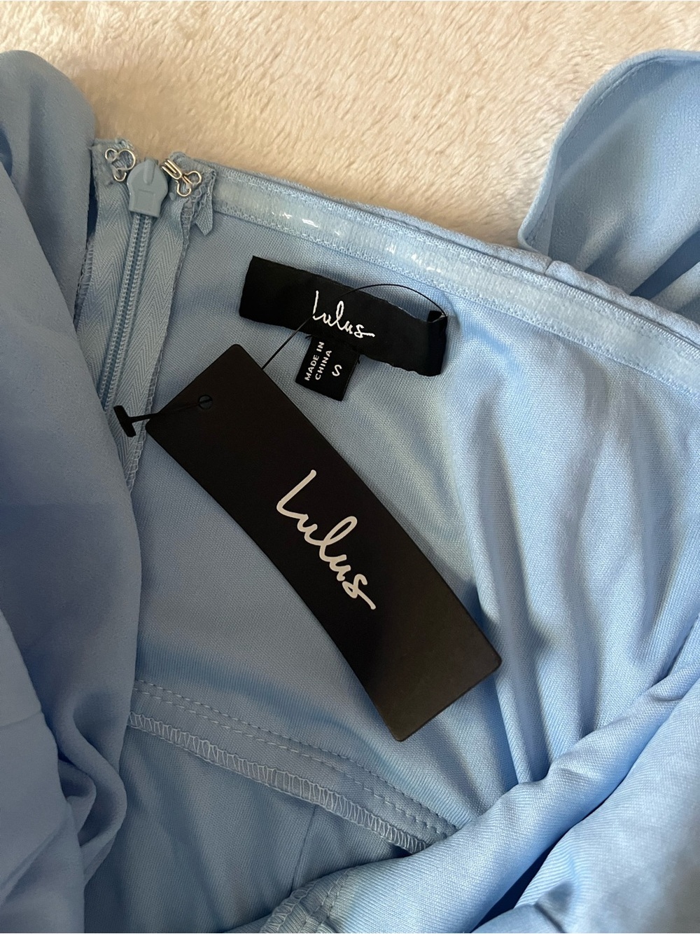 Lulus Magical Magnetism Light Blue Off-the-Shoulder
Maxi Dress - Picture 11 of 12